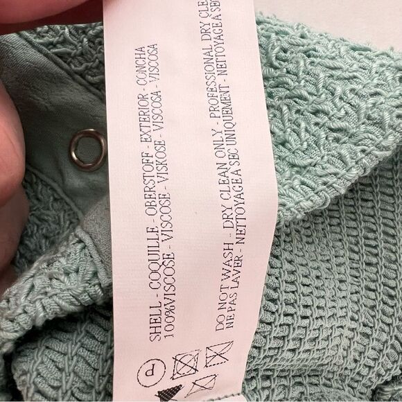 NWT Revolve x Capulet Millie Smocked Crop Top in seafoam | Size XS/P - Picture 10 of 12